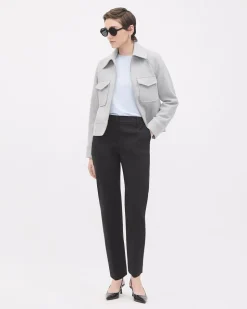 Limitless Straight-Leg Mid-Rise Black Ankle Pant