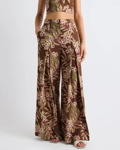 Linen High-Rise Wide-Leg Pant