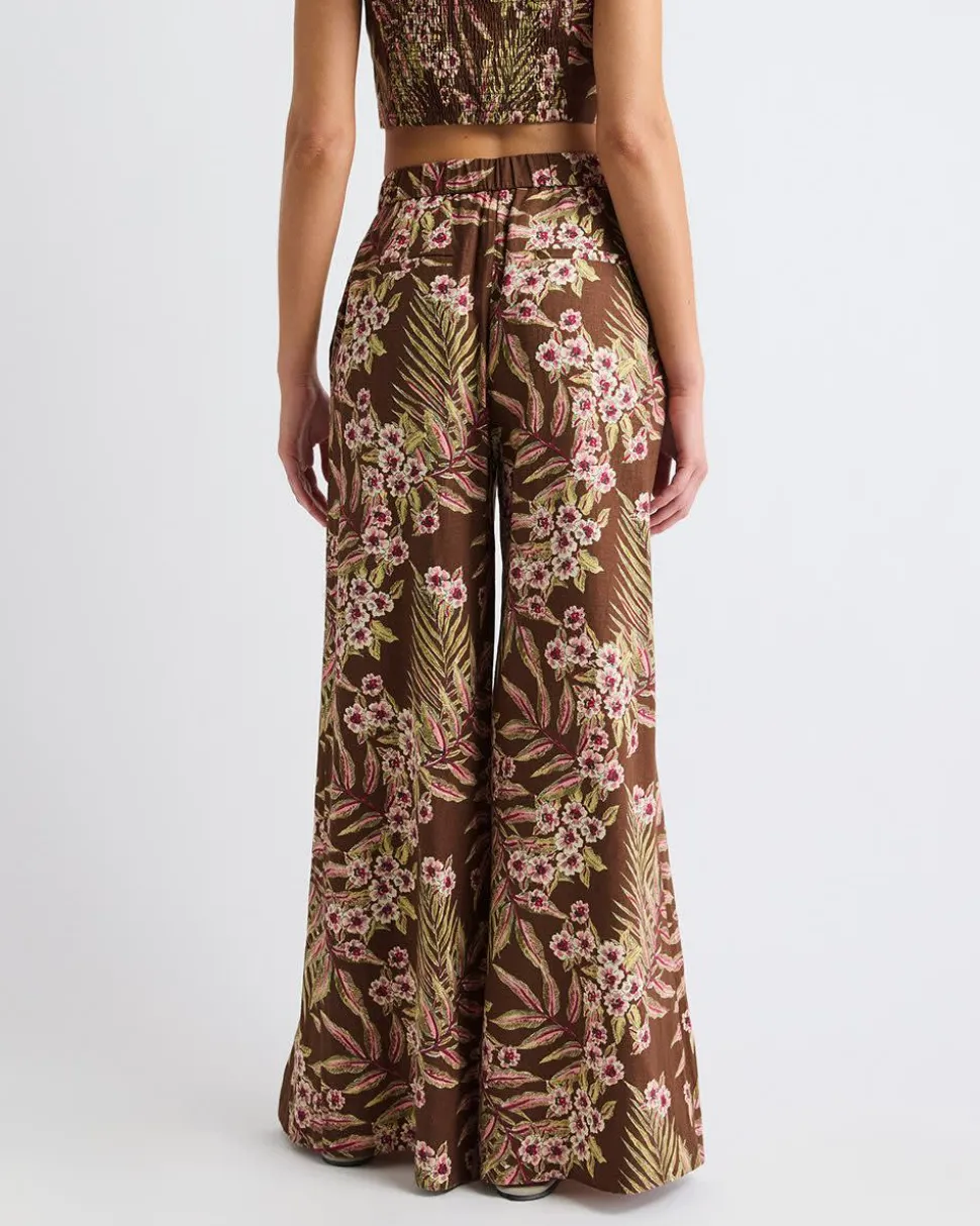 Linen High-Rise Wide-Leg Pant