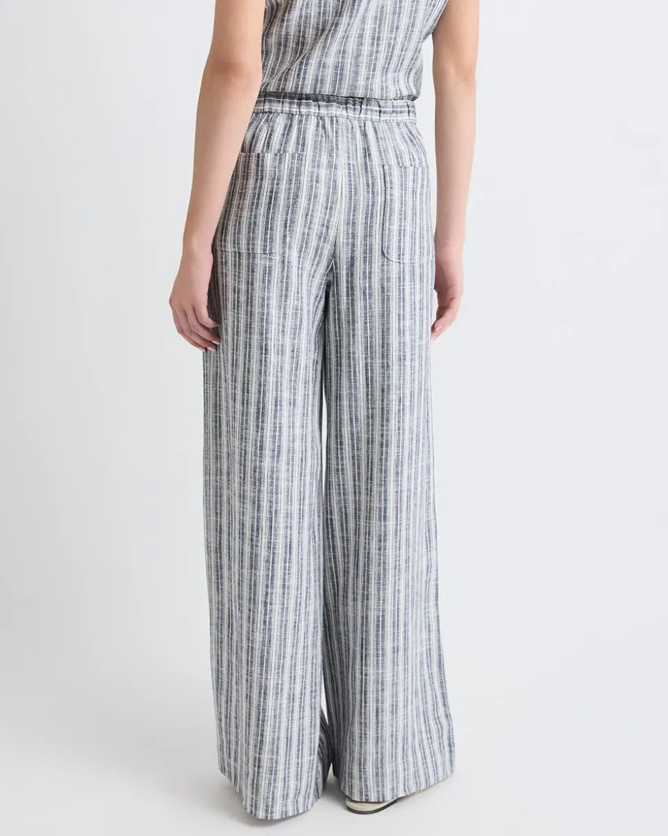 Linen High-Rise Wide-Leg Pant