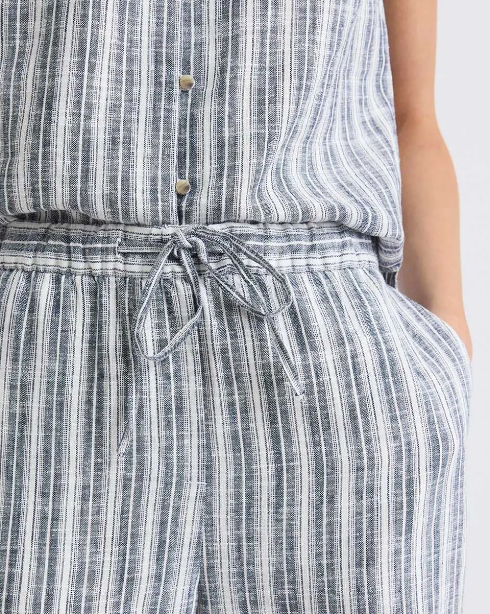 Linen High-Rise Wide-Leg Pant