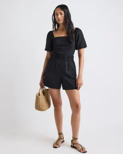 Linen High-Waisted Short