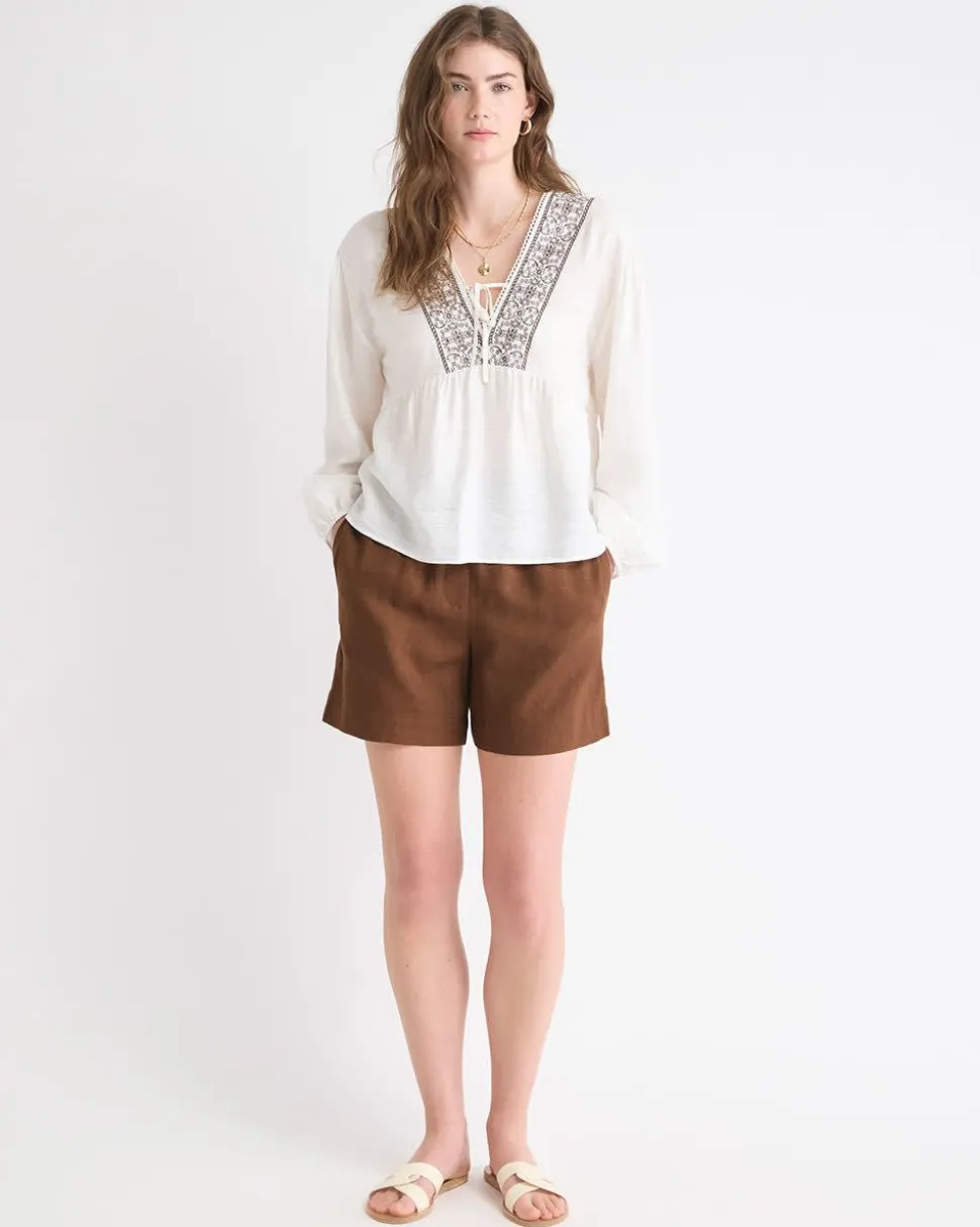 Linen High-Waisted Short