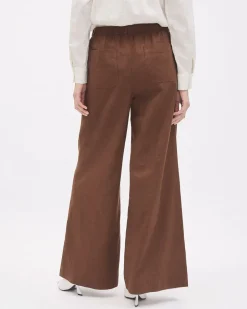 Linen Mid-Rise Wide-Leg Pant