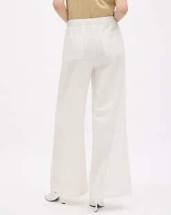 Linen Mid-Rise Wide-Leg Pant