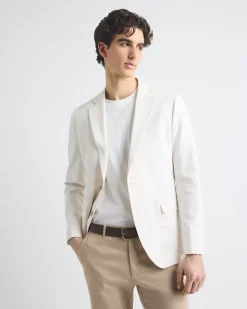 Linen-Blend Blazer
