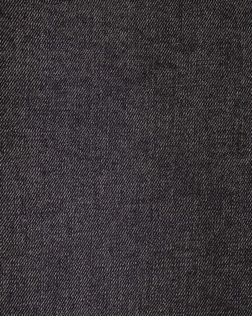 Long Dark Grey High-Rise Wide-Leg Jeans