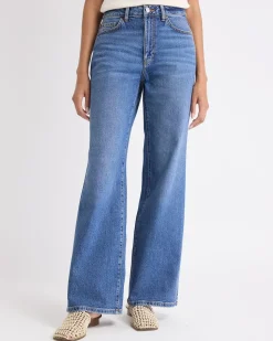 Long High-Rise Wide-Leg Jeans