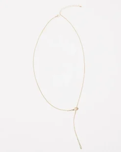 Long Necklace with Teardrop Pendant