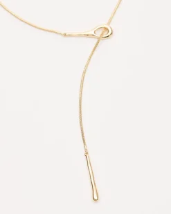 Long Necklace with Teardrop Pendant