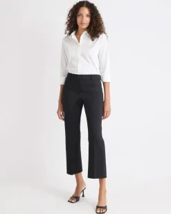 Long-Sleeve Buttoned-Down Poplin Blouse