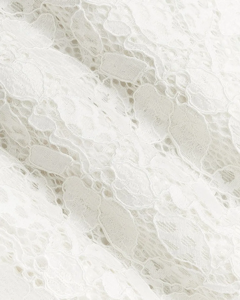 Long-Sleeve Lace Blouse