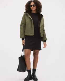 Long-Sleeve Mini Scuba Dress