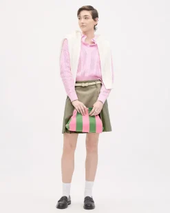 Long-Sleeve V-Neck Cable-Stitch Sweater