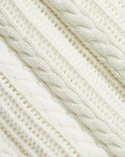 Long-Sleeve V-Neck Cable-Stitch Sweater