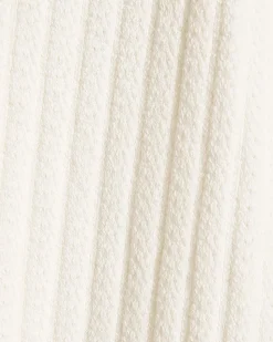 Long-Sleeve V-Neck Self-Tie Sweater in Fancy Stitches