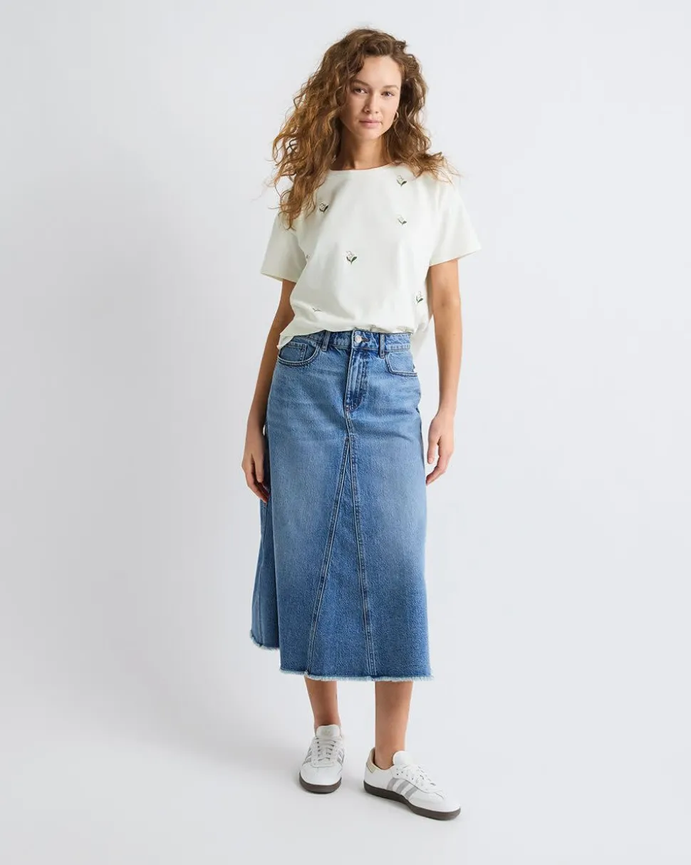 Loose Short-Sleeve Crew-Neck Tee