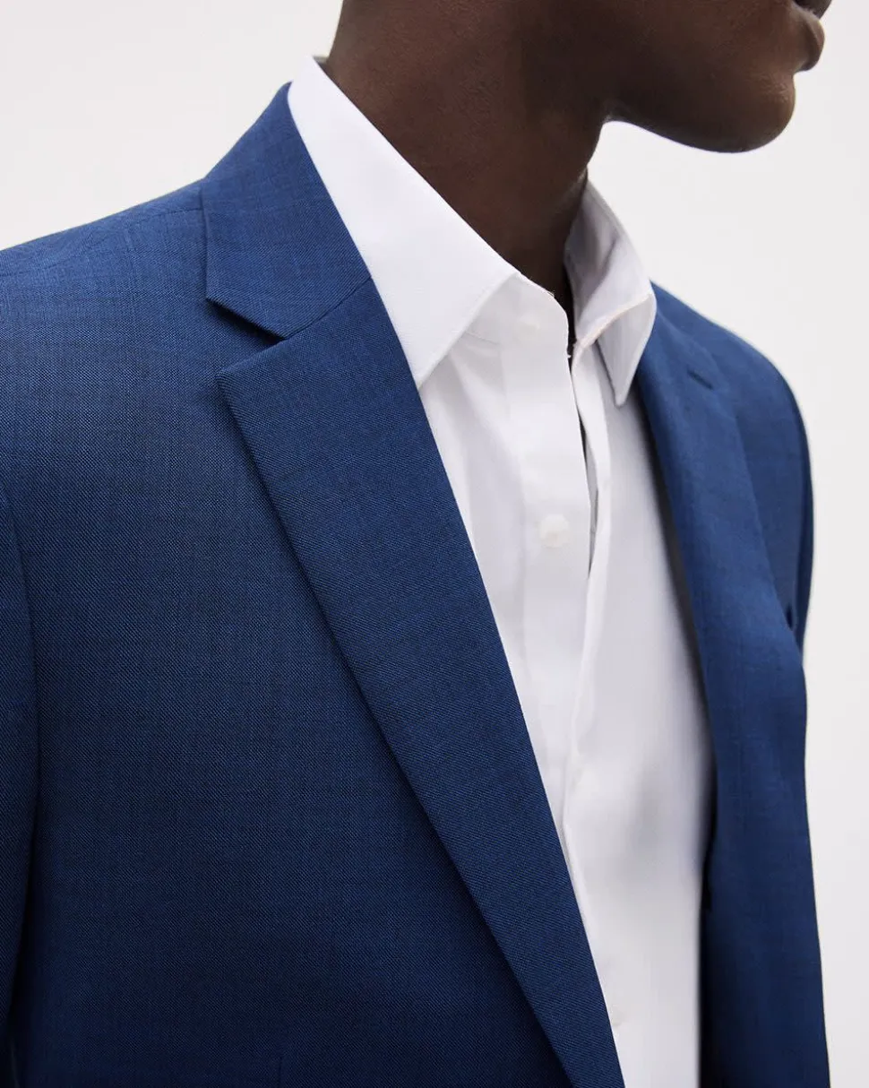 Medium Blue Wool Essential Blazer