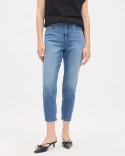 Medium Wash Cropped High-Rise Natalie Jegging