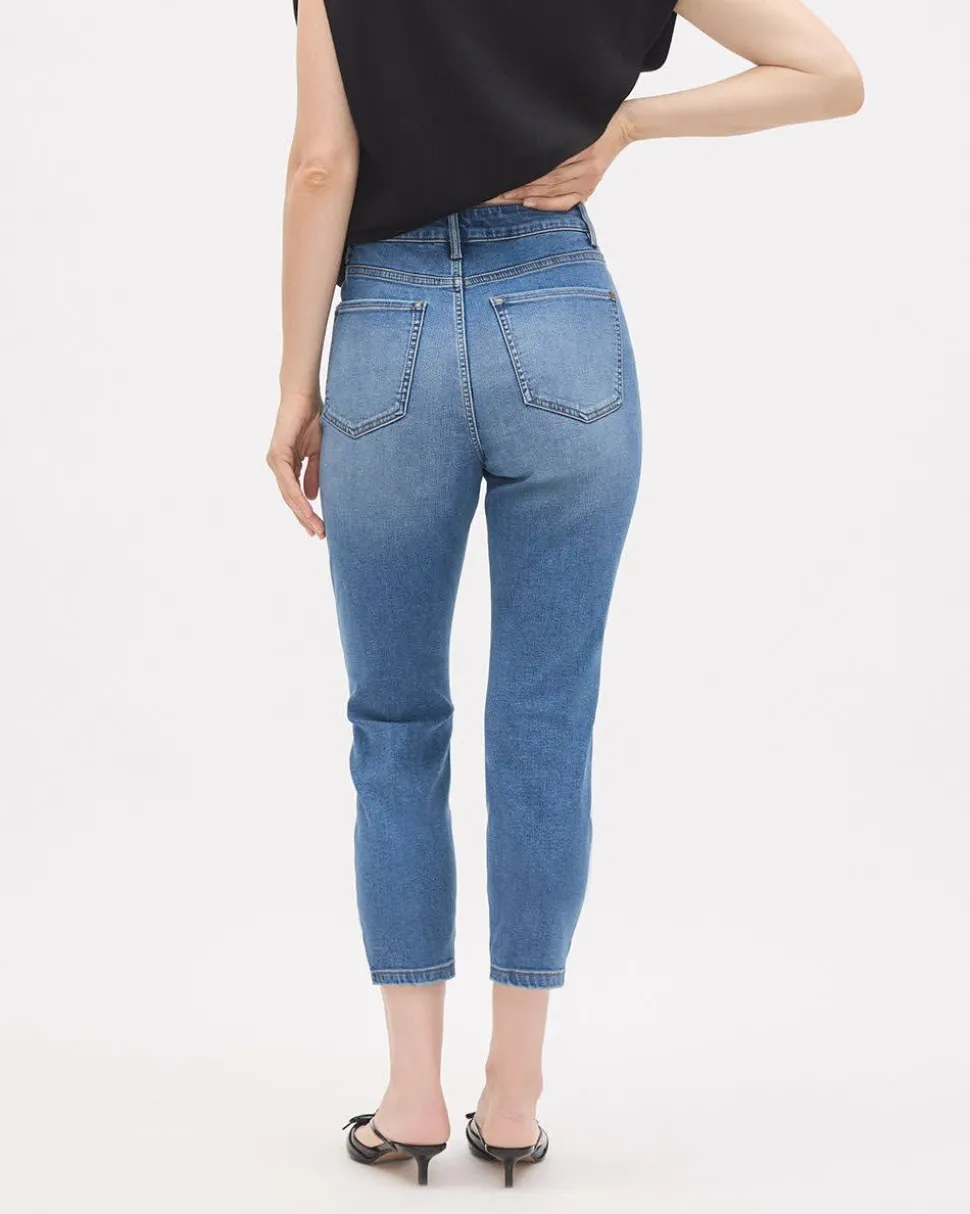 Medium Wash Cropped High-Rise Natalie Jegging