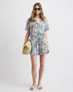 Mid-Rise Pull-On Satin Short