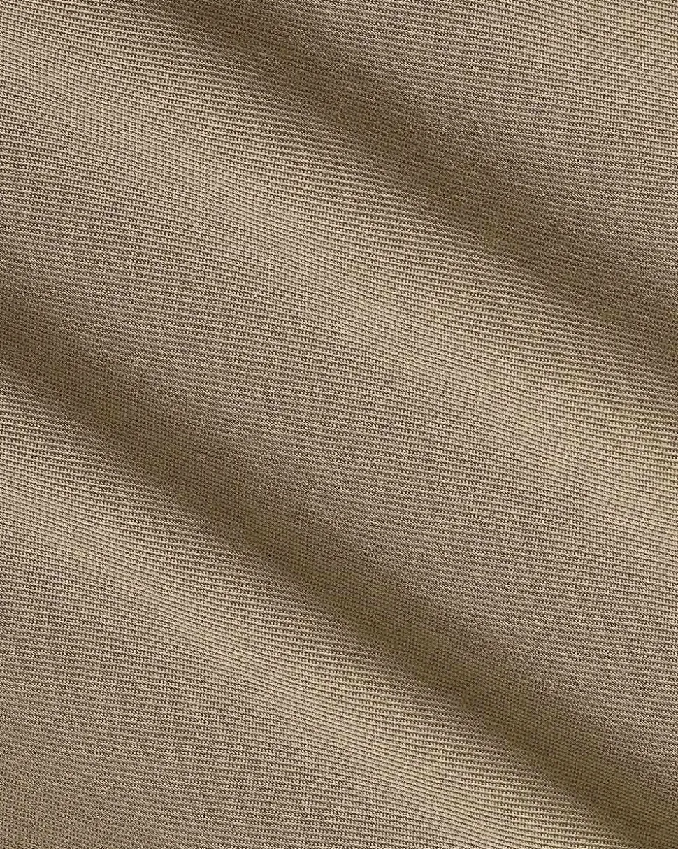Mid-Rise Tapered-Leg Cotton Pant