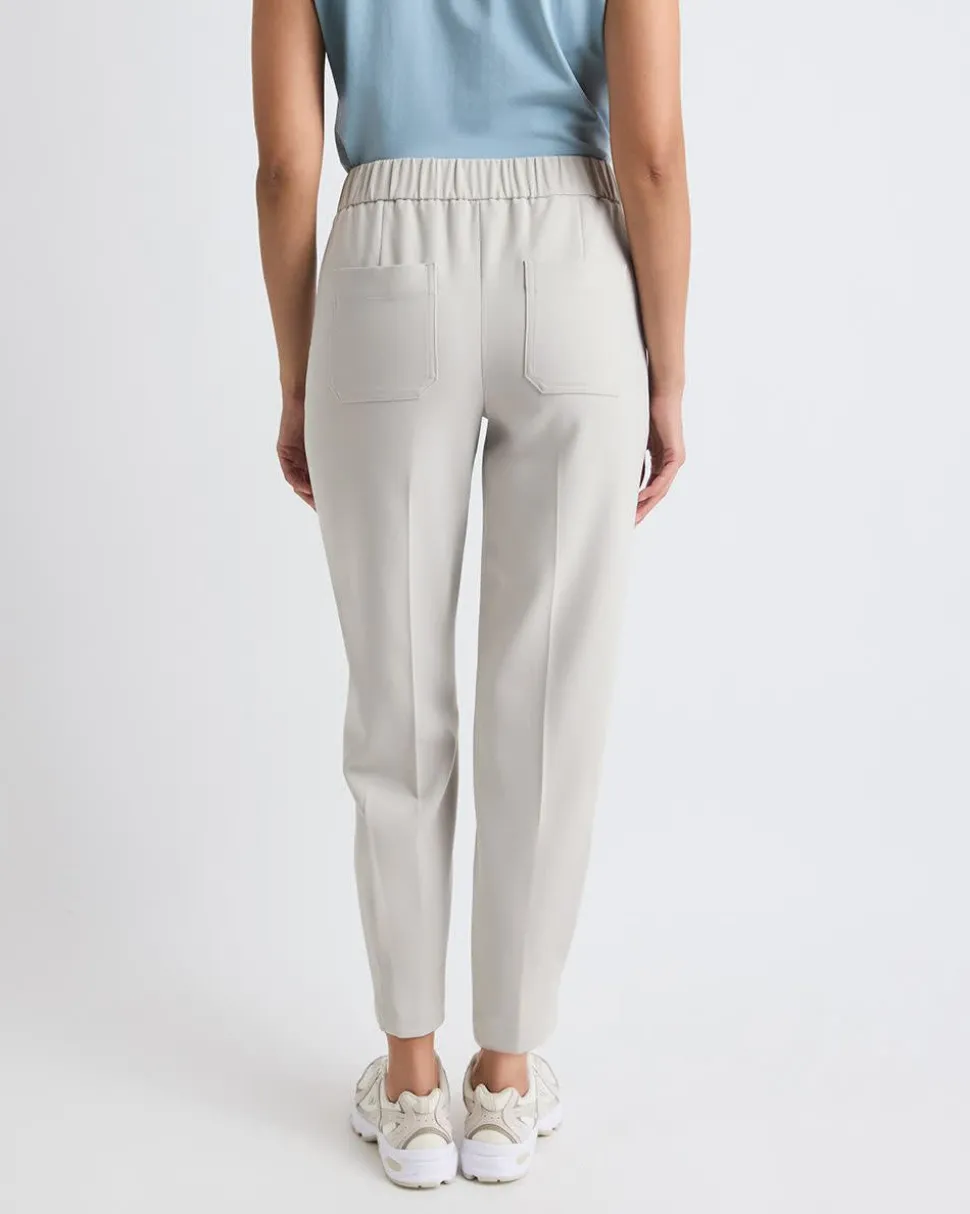Mid-Rise Tapered-Leg Flowy Jogger Pant