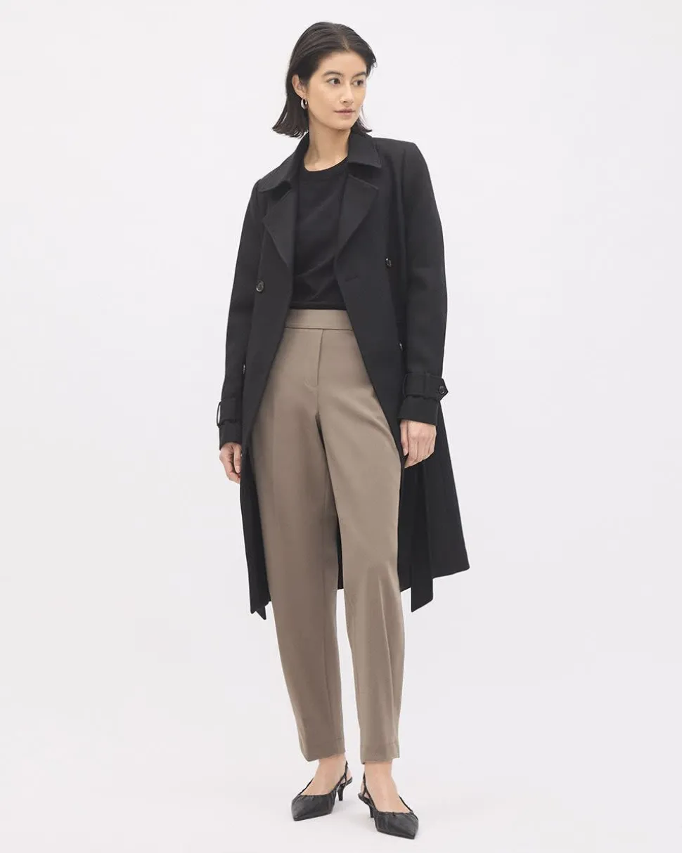 Mid-Rise Tapered-Leg Flowy Jogger Pant