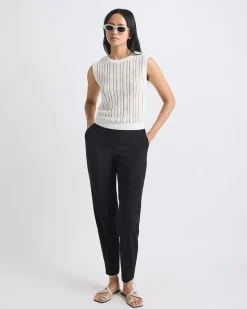 Mid-Rise Tapered-Leg Flowy Jogger Pant