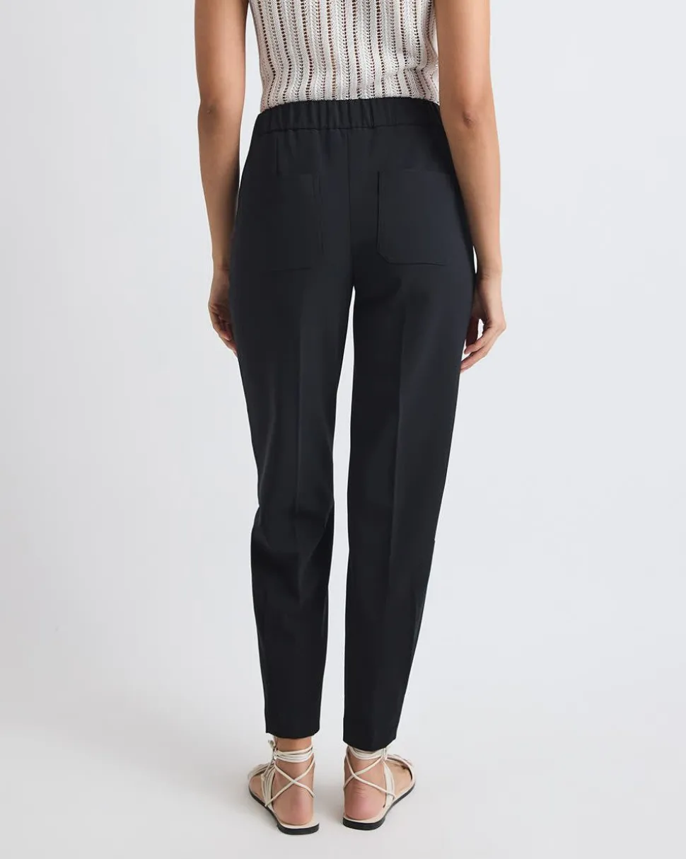 Mid-Rise Tapered-Leg Flowy Jogger Pant