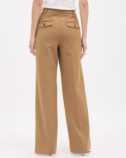 Mid-Rise Wide-Leg Heavy Twill Pant