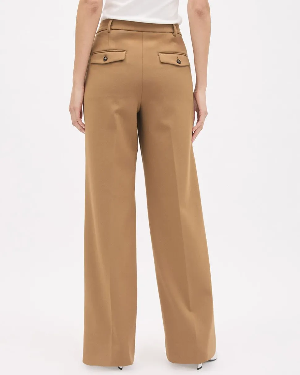 Mid-Rise Wide-Leg Heavy Twill Pant