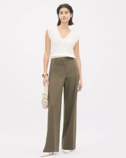 Mid-Rise Wide-Leg Heavy Twill Pant