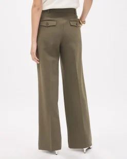 Mid-Rise Wide-Leg Heavy Twill Pant