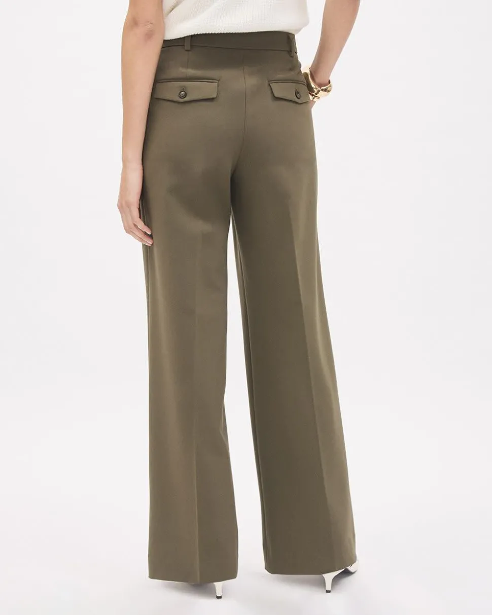 Mid-Rise Wide-Leg Heavy Twill Pant