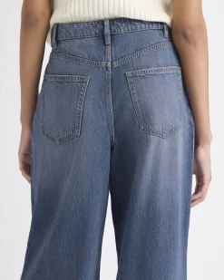 Mid-Rise Wide-Leg Medium-Wash Jeans