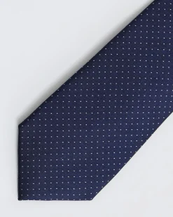 Navy Regular Tie with Dots