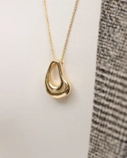 Necklace with Organic-Shaped Pendant
