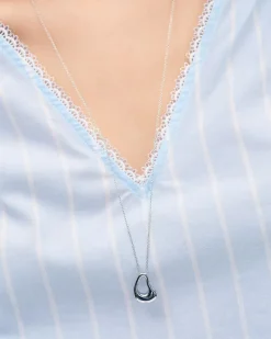Necklace with Organic-Shaped Pendant