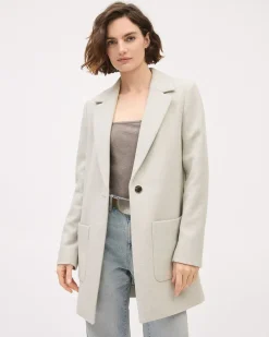 One-Button Wool Jacket