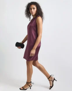 One-Shoulder Satin Mini Cocktail Dress