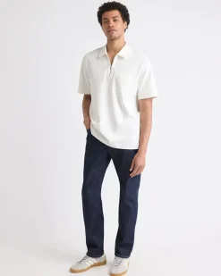 Oversized Short-Sleeve Half-Zip Polo