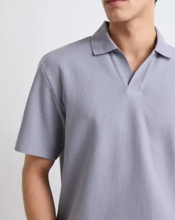 Oversized Short-Sleeve Textured Polo
