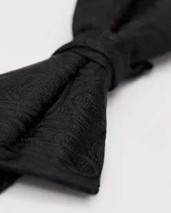 Paisley Black on Black Bow Tie