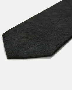Paisley Black on Black Regular Tie
