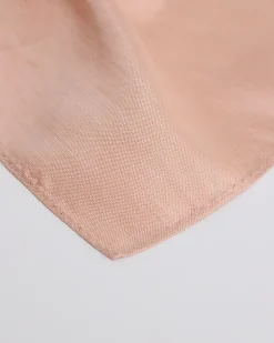 Peach Linen-Blend Handkerchief