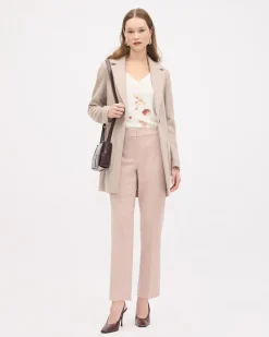 Pink Straight-Leg Mid-Rise Pant