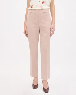 Pink Straight-Leg Mid-Rise Pant