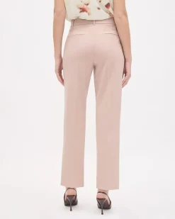 Pink Straight-Leg Mid-Rise Pant