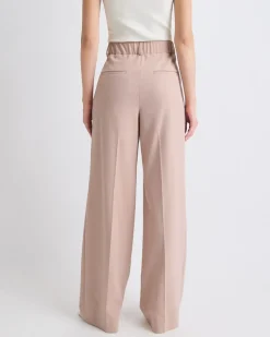 Pink Wide-Leg High-Rise Pant